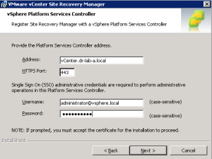 upgrade Site Recovery Manager 5.8
