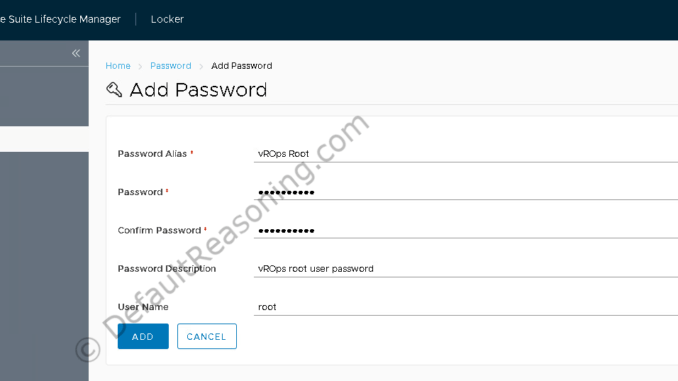 Automated deployment of vRealize Suite in VCF 4.1 - Add Password