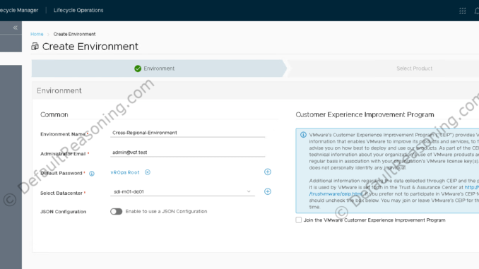 Automated deployment of vRealize Suite in VCF 4.1 - Create Environment