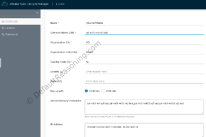 Automated deployment of vRealize Suite in VCF 4.1 - Create vRLI Certificate